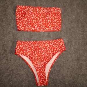 ROMWE Red Floral womens Bikini Set